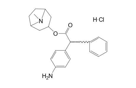 2-(p-AMINOPHENYL)-3-PHENYLACRYLIC ACID, TROPAN-3-YL ESTER, MONOHYDROCHLORIDE