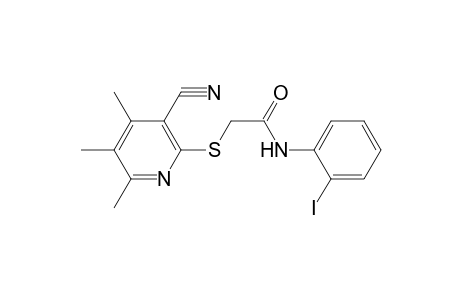 Acetamide, 2-[(3-cyano-4,5,6-trimethyl-2-pyridinyl)thio]-N-(2-iodophenyl)-