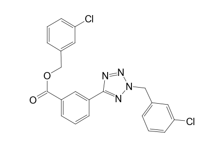 Benzoic acid, 3-[2-[(3-chlorophenyl)methyl]-2H-1,2,3,4-tetrazol-5-yl]-, (3-chlorophenyl)methyl ester