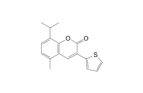 8-Isopropyl-5-methyl-3-(thiophene-2-yl)-2H-chromen-2-one