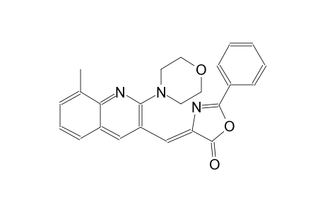 (4Z)-4-{[8-methyl-2-(4-morpholinyl)-3-quinolinyl]methylene}-2-phenyl-1,3-oxazol-5(4H)-one