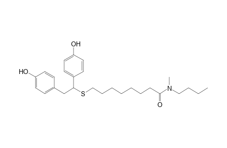 8-[1,2-bis(4-hydroxyphenyl)ethylthio]-N-butyl-N-methyl-caprylamide
