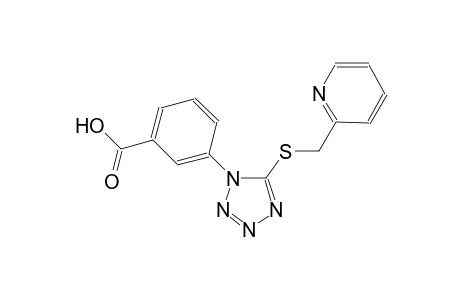 3-{5-[(2-pyridinylmethyl)sulfanyl]-1H-tetraazol-1-yl}benzoic acid