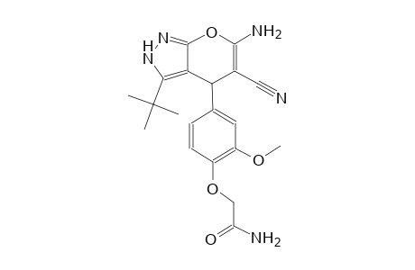 2-[4-(6-amino-3-tert-butyl-5-cyano-2,4-dihydropyrano[2,3-c]pyrazol-4-yl)-2-methoxyphenoxy]acetamide