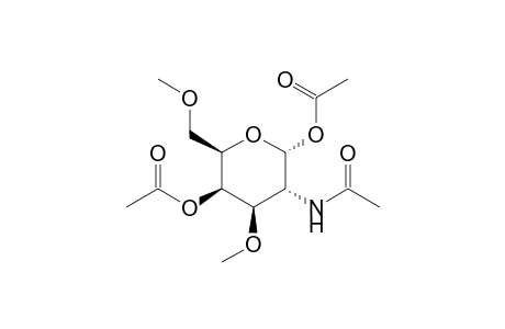 2-Acetamido-2-desoxy-3,6-di-O-methyl-1,4-di-O-acetyl-alpha-D-galacto- py ranose
