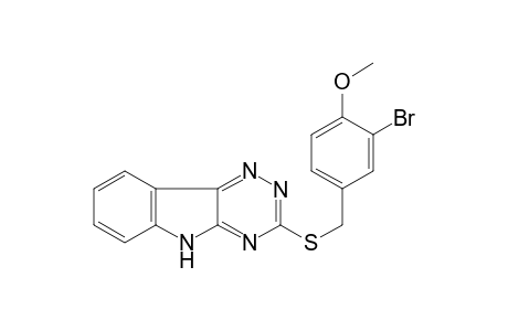 5H-[1,2,4]Triazino[5,6-b]indole, 3-[[(3-bromo-4-methoxyphenyl)methyl]thio]-