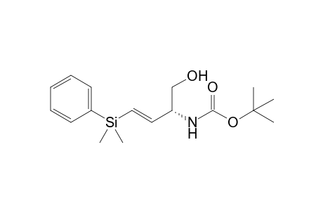 N-[(E,1R)-3-[dimethyl(phenyl)silyl]-1-methylol-allyl]carbamic acid tert-butyl ester