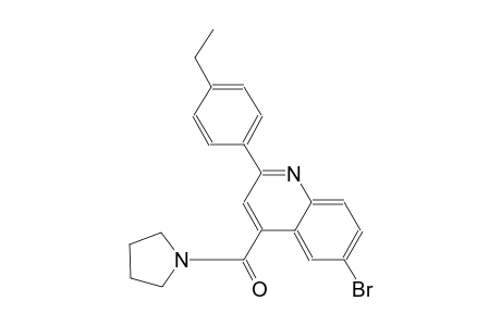 6-bromo-2-(4-ethylphenyl)-4-(1-pyrrolidinylcarbonyl)quinoline