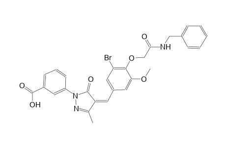 3-((4Z)-4-{4-[2-(benzylamino)-2-oxoethoxy]-3-bromo-5-methoxybenzylidene}-3-methyl-5-oxo-4,5-dihydro-1H-pyrazol-1-yl)benzoic acid