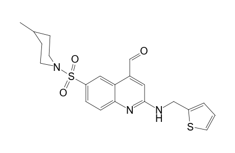 6-(4-Methyl-piperidine-1-sulfonyl)-2-[(thiophen-2-ylmethyl)-amino]-quinoline-4-carbaldehyde