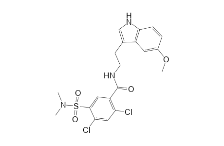 2,4-Dichloro-5-(dimethylsulfamoyl)-N-[2-(5-methoxy-1H-indol-3-yl)ethyl]benzamide