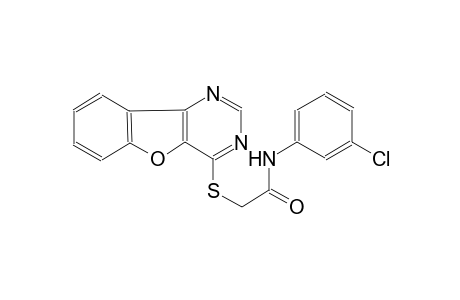 2-([1]benzofuro[3,2-d]pyrimidin-4-ylsulfanyl)-N-(3-chlorophenyl)acetamide