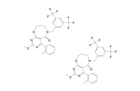6-[3,5-BIS-(TRIFLUOROMETHYL)-PHENYLMETHYL]-4-(2-METHYLPHENYL)-2-METHYLTHIO-6,7,8,9-TETRAHYDRO-5H-PYRIMIDO-[4,5-B]-[1,5]-OXAZOCIN-5-ONE