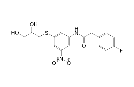 N-{3-[(2,3-dihydroxypropyl)sulfanyl]-5-nitrophenyl}-2-(4-fluorophenyl)acetamide