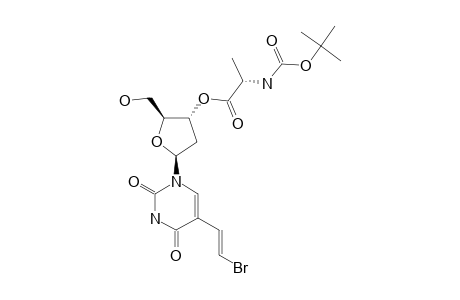 (E)-5-(2-BROMOVINYL)-3'-O-(N-BOC-L-ALANINYL)-2'-DEOXY-URIDINE