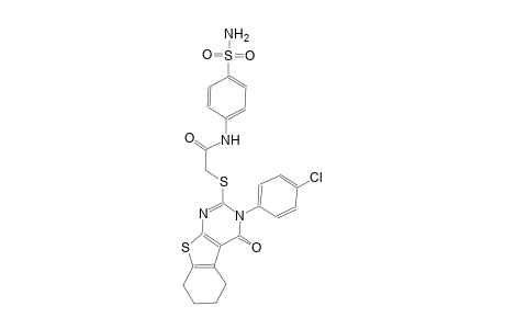 N-[4-(aminosulfonyl)phenyl]-2-{[3-(4-chlorophenyl)-4-oxo-3,4,5,6,7,8-hexahydro[1]benzothieno[2,3-d]pyrimidin-2-yl]sulfanyl}acetamide