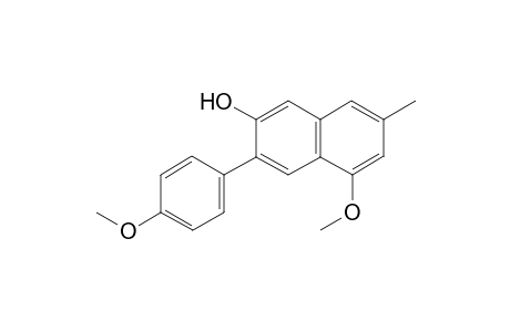 5-Methoxy-3-(4-methoxyphenyl)-7-methylnaphthalene-2-ol