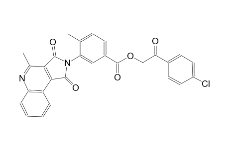 2-(4-chlorophenyl)-2-oxoethyl 4-methyl-3-(4-methyl-1,3-dioxo-1,3-dihydro-2H-pyrrolo[3,4-c]quinolin-2-yl)benzoate