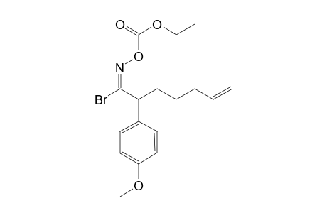 1-Bromo-1-(ethoxycarbonyloxyimino)-2-(4-methoxyphenyl)-6-heptene