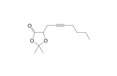 5-hept-2-ynyl-2,2-dimethyl-1,3-dioxolan-4-one