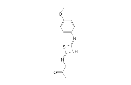 1-[[4-(4-methoxyanilino)-1,3-thiazet-2-ylidene]amino]-2-propanone