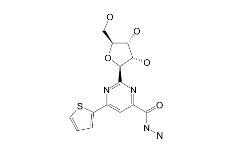 2-(BETA-D-RIBOFURANOSYL)-6-(2-THIENYL)-PYRIMIDINE-4-CARBOHYDRAZIDE
