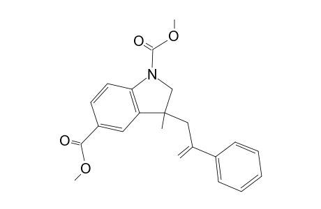 3-Methyl-3-(2-phenylallyl)-2,3-dihydroindole-1,5-carboxylic acid dimethyl ester