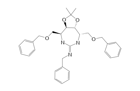 (4S,5R,6R,7S)-4,7-DIBENZYLOXYMETHYL-5,6-DIHYDROXY-5,6-O-METHYLETHYLIDENE-2-(N-BENZYL)-IMINO-1,3-DIAZEPANE