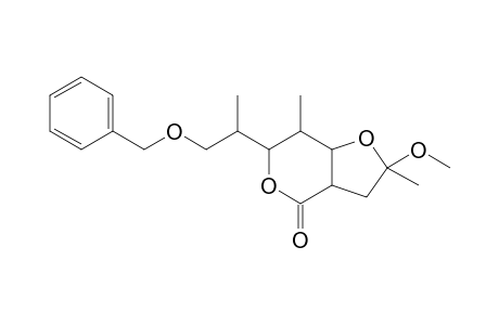 8-Methoxy-5,8-dimethyl-4-(3-benzyloxyprop-2-yl)-3,7-dioxabicyclo[4.3.0]nonan-2-one