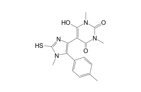 6-Hydroxy-5-[1-methyl-5-(4-methylphenyl)-2-sulfanyl-1H-imidazol-4-yl]-1,3-dimethyl-pyrimidine-2,4(1H,3H)-dione