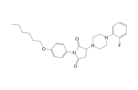 3-[4-(2-fluorophenyl)-1-piperazinyl]-1-[4-(hexyloxy)phenyl]-2,5-pyrrolidinedione