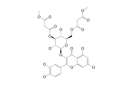 3-(3,6-BIS-O-[2-(METHOXYCARBONYL)-ACETYL]-BETA-D-GLUCOPYRANOSYLOXY)-2-(3,4-DIHYDROXYPHENYL)-5,7-DIHYDROXY-4H-BENZOPYRAN-4-ONE