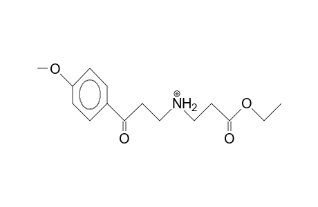 N-(B-[4-Methoxy-benzoyl]-ethyl)-B-alanine ethyl ester cation