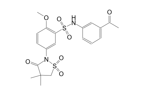 benzenesulfonamide, N-(3-acetylphenyl)-5-(4,4-dimethyl-1,1-dioxido-3-oxo-2-isothiazolidinyl)-2-methoxy-