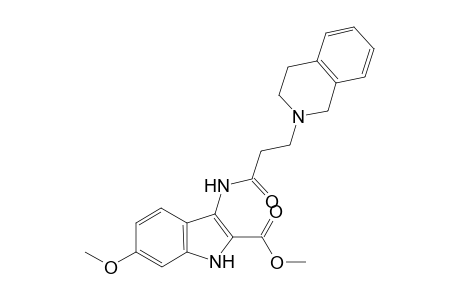 1H-Indole-2-carboxylic acid, 3-[[3-[3,4-dihydro-2(1H)-isoquinolinyl]-1-oxopropyl]amino]-6-methoxy-, methyl ester