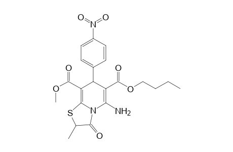 5-Amino-2-methyl-7-(4-nitrophenyl)-3-oxo-7H-thiazolo[3,2-a]pyridine-6,8-dicarboxylic acid O6-butyl ester O8-methyl ester