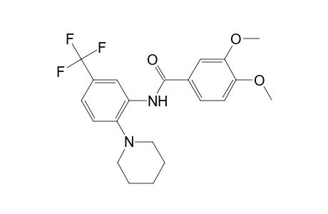 3,4-Dimethoxy-N-[2-(1-piperidinyl)-5-(trifluoromethyl)phenyl]benzamide