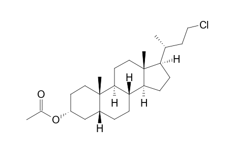 24-norcholan-3-ol, 23-chloro-, acetate, (3.alpha.,5.beta.)-
