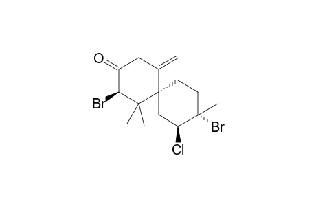 (2R,6R,8S,9S)-2,9-Dibromo-8-chloro-1,1,9-trimethyl-5-methylidenespiro[5.5]undecan-3-one