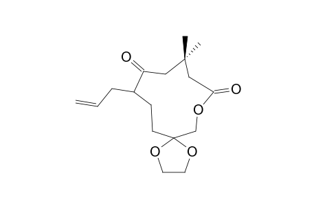 6-ALLYL-3,3-DIMETHYL-5-OXO-9-ETHYLENEDIOXY-DECANOLIDE