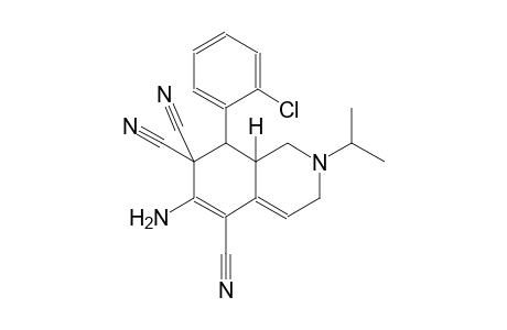 5,7,7(1H)-isoquinolinetricarbonitrile, 6-amino-8-(2-chlorophenyl)-2,3,8,8a-tetrahydro-2-(1-methylethyl)-, (8R,8aR)-