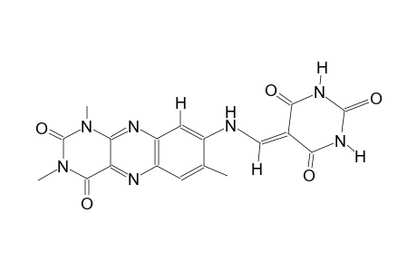 5-{[(1,3,7-trimethyl-2,4-dioxo-1,2,3,4-tetrahydrobenzo[g]pteridin-8-yl)amino]methylene}-2,4,6(1H,3H,5H)-pyrimidinetrione