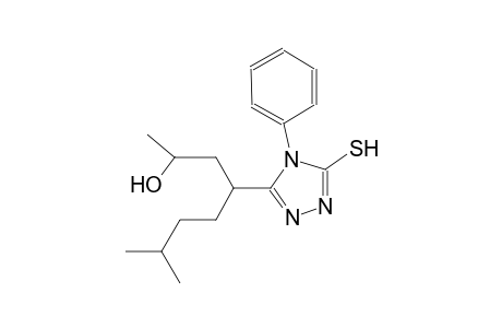 7-methyl-4-(4-phenyl-5-sulfanyl-4H-1,2,4-triazol-3-yl)-2-octanol