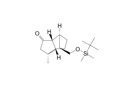 1,4-Methanopentalen-3(2H)-one, 7-[[[(1,1-dimethylethyl)dimethylsilyl]oxy]methyl]hexahydro-1-methyl-, (1.alpha.,3a.beta.,4.alpha.,6a.beta.,7R*)-(.+-.)-