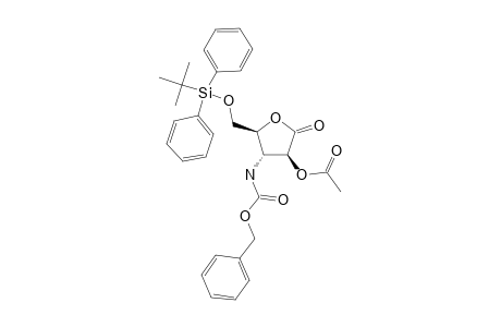 (3S,4R,5S)-3-ACETOXY-4-[(BENZYLOXYCARBONYL)-AMINO]-5-[(TERT.-BUTYLDIPHENYLSILYLOXY)-METHYL]-TETRAHYDROFURAN-2-ONE