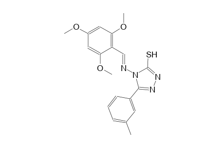 5-(3-methylphenyl)-4-{[(E)-(2,4,6-trimethoxyphenyl)methylidene]amino}-4H-1,2,4-triazol-3-yl hydrosulfide