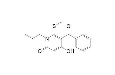 1-Propyl-5-benzoyl-4-hydroxy-6-methylthio-2-pyridone