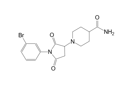 1-[1-(3-bromophenyl)-2,5-dioxo-3-pyrrolidinyl]-4-piperidinecarboxamide