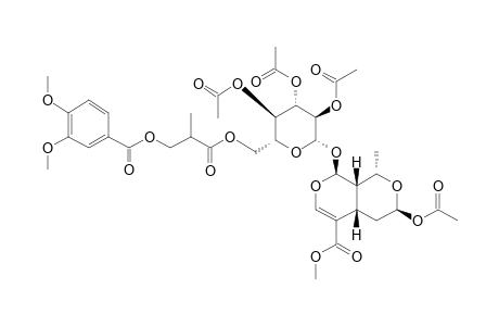6'-O-[(2R)-METHYL-3-VERATROYLOXYPROPANOYL]-MORRONISIDE-TETRAACETATE;[7-BETA-OAC]