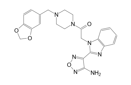 4-(1-{2-[4-(1,3-benzodioxol-5-ylmethyl)-1-piperazinyl]-2-oxoethyl}-1H-benzimidazol-2-yl)-1,2,5-oxadiazol-3-amine